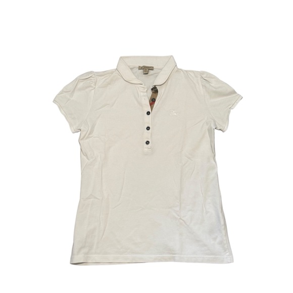 Burberry Check Trim Stretch Pique Polo Shirt Size L - Picture 2 of 7